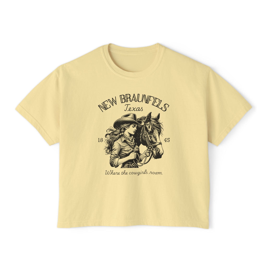 Where the Cowgirls Roam – New Braunfels Vintage Boxy Tee